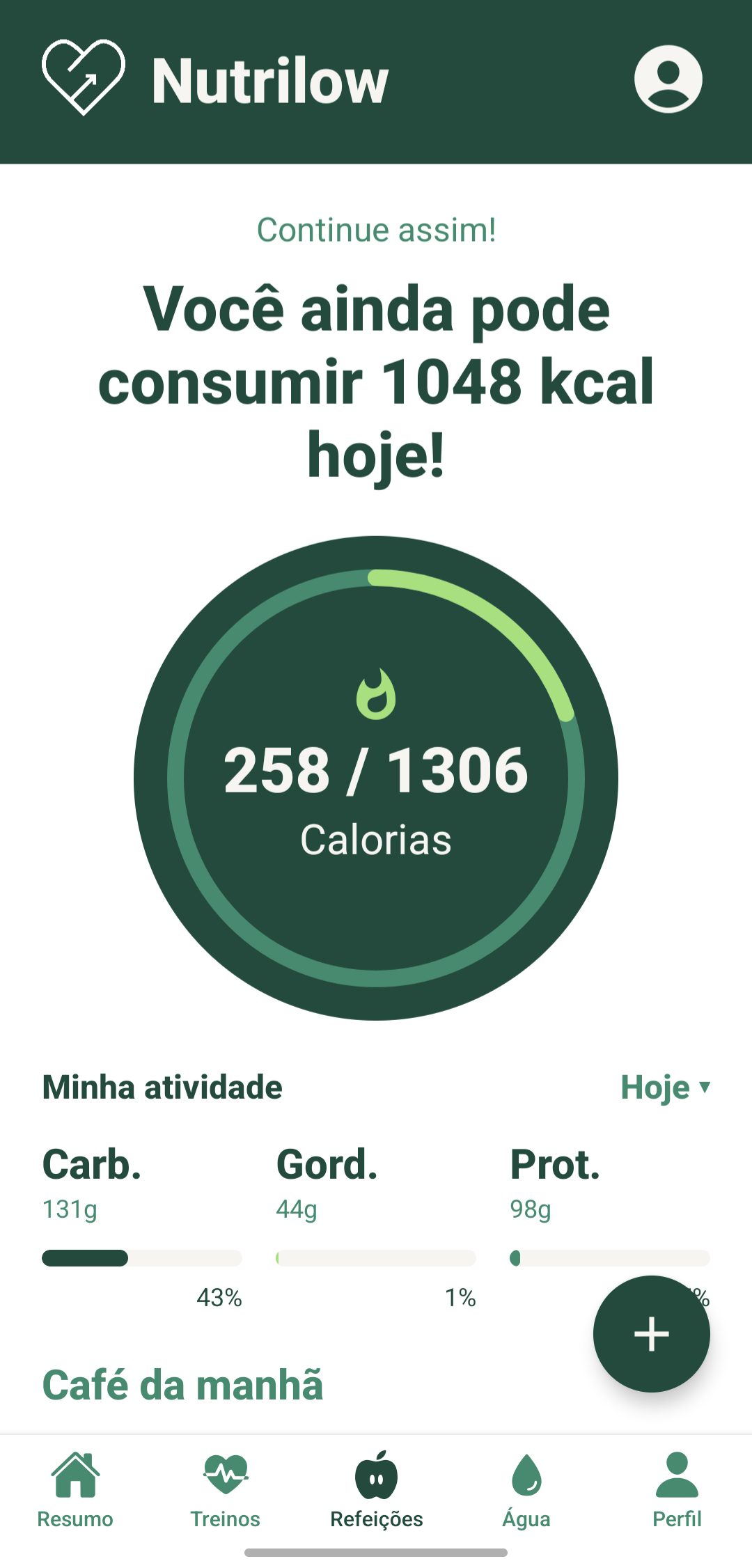 Nutrilow App Interface